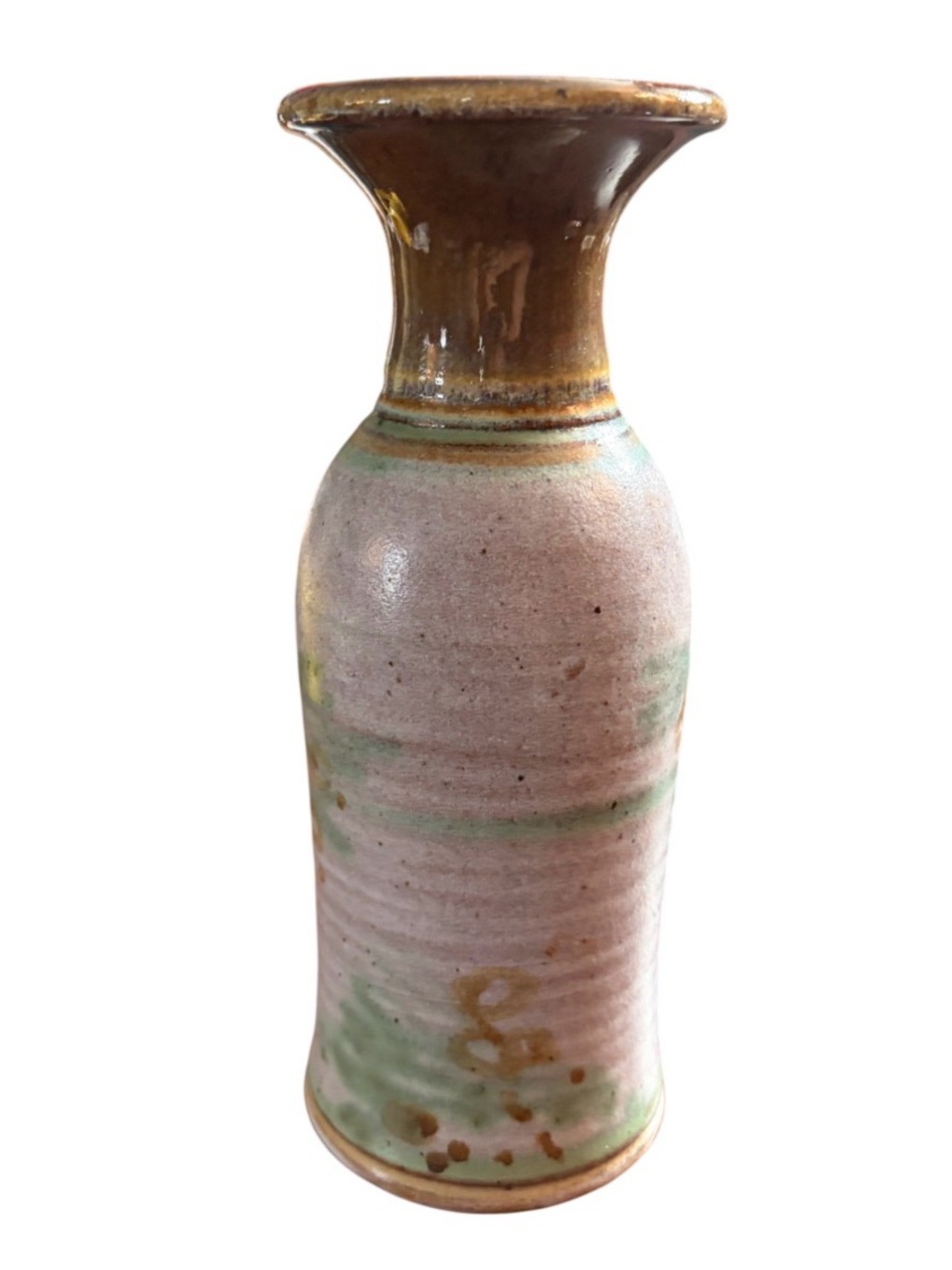 Handmade Studio Pottery Stoneware 8” Narrow Neck Bud Vase